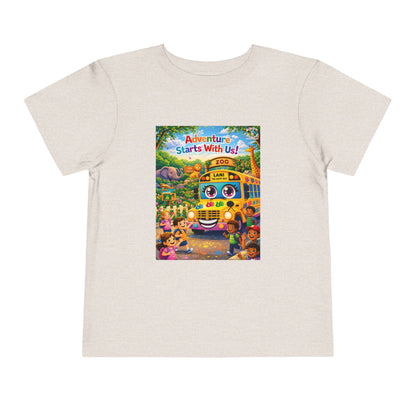 Lani™ Toddler Short Sleeve Tee – "Adventure Starts With Us!" Graphic