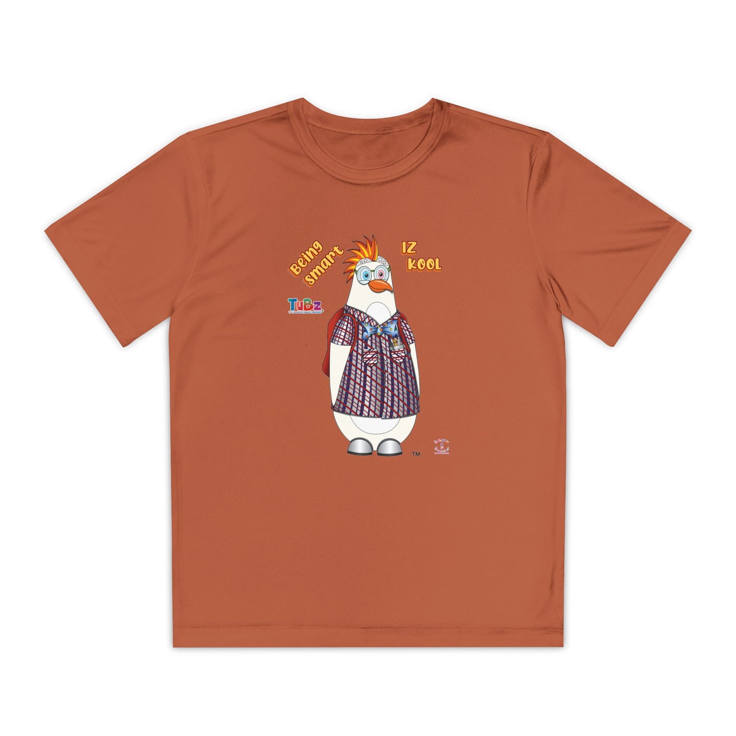 TuBz™ "Being Smart Iz Kool" Youth Competitor T- Shirt - Character Dress-Up Graphic Tee