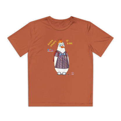 TuBz™ "Being Smart Iz Kool" Youth Competitor T- Shirt - Character Dress-Up Graphic Tee