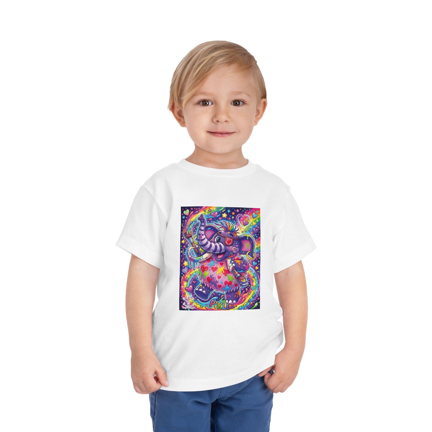 Piklez™ Toddler Short Sleeve Tee – "Magic Paint!" Graphic Shirt | Smile Universe Collection