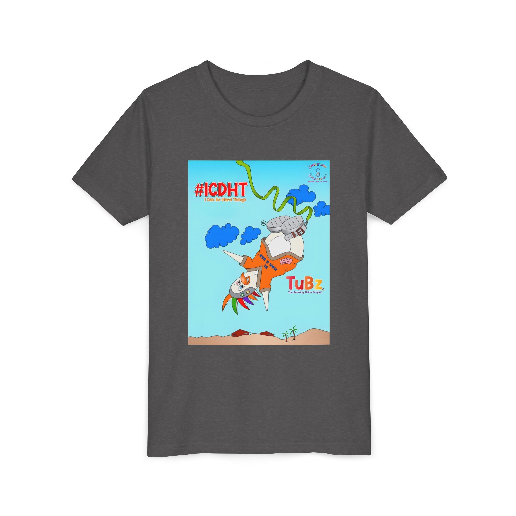 TuBz™ "I Can Do Hard Things" Youth T-Shirt - Motivational Kids Graphic Tee