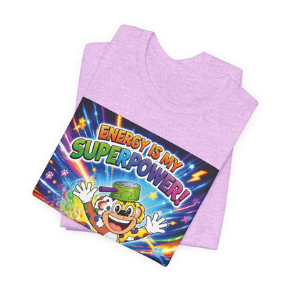 Potz™ Unisex Jersey Short Sleeve Tee – "Energy is My Superpower!" Graphic Tee | Smile Universe Collection
