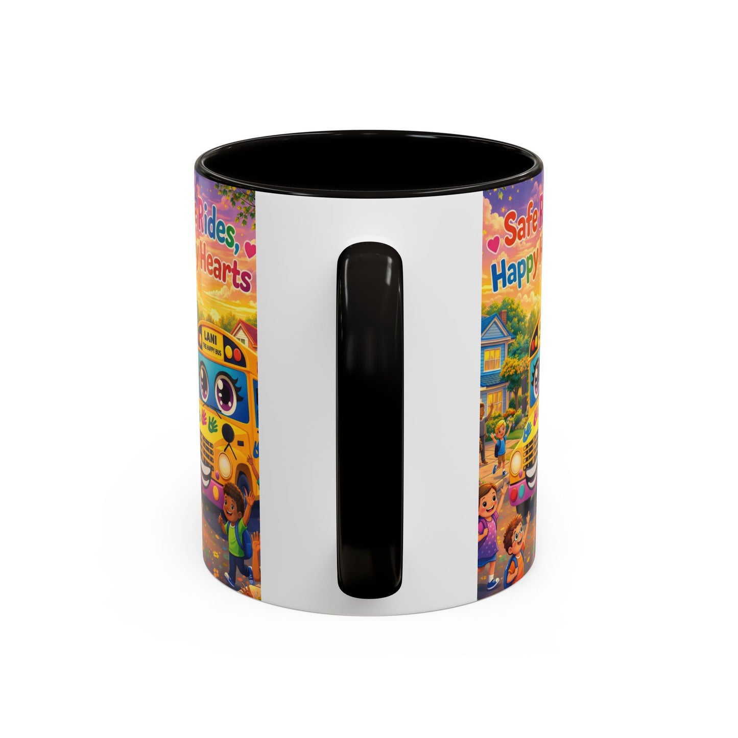 Lani™ Colorful Mug (11oz & 15oz) – "Safe Rides, Happy Hearts" Graphic