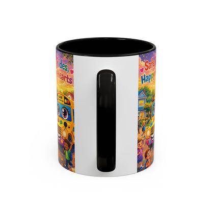 Lani™ Colorful Mug (11oz & 15oz) – "Safe Rides, Happy Hearts" Graphic