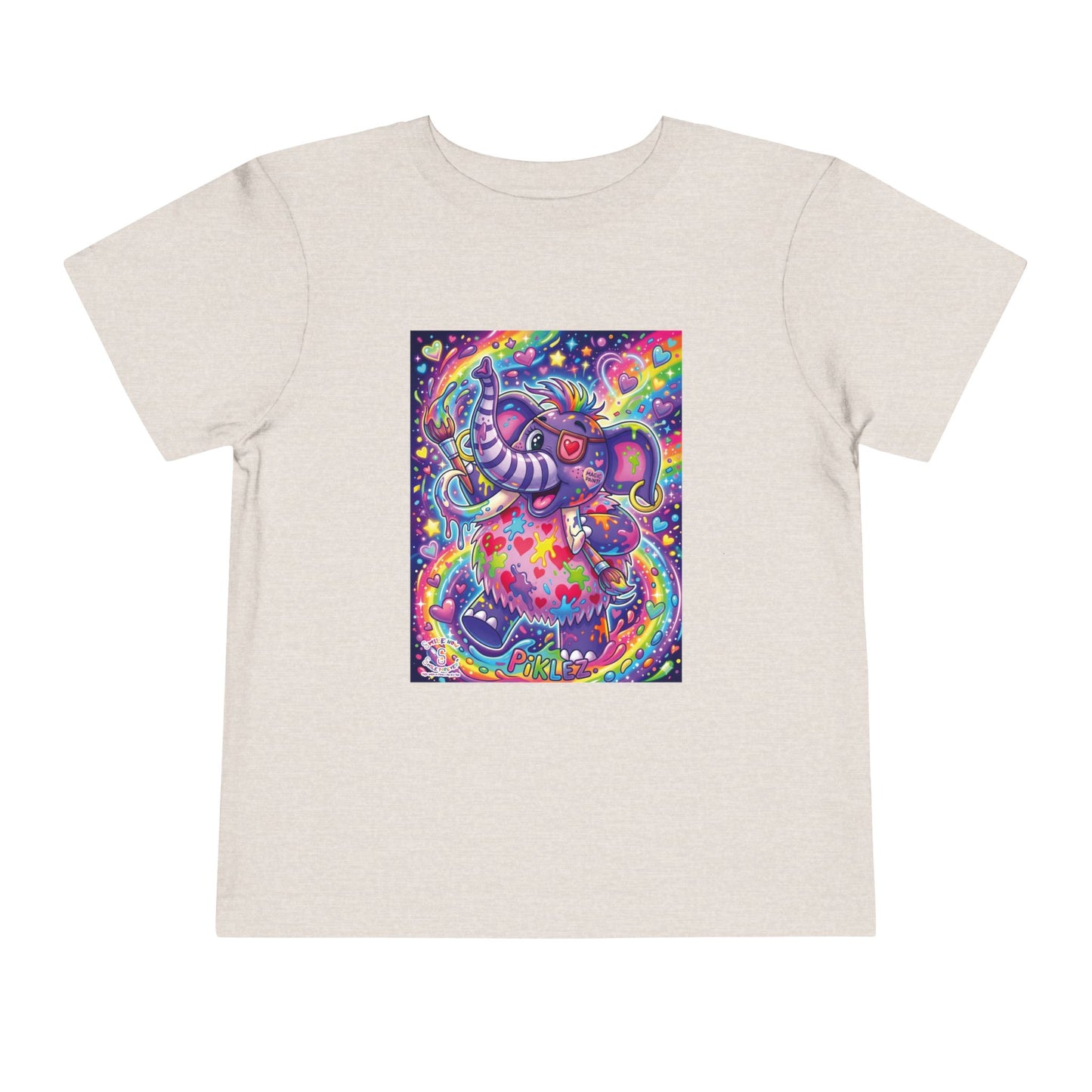 Piklez™ Toddler Short Sleeve Tee – "Magic Paint!" Graphic Shirt | Smile Universe Collection