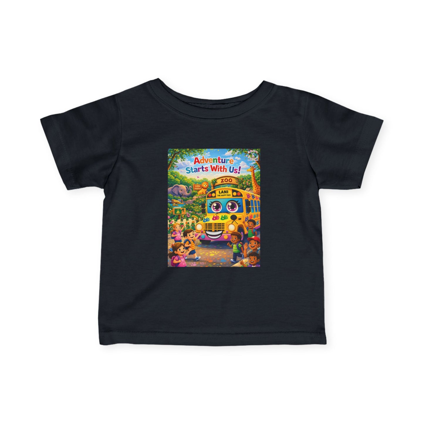 Lani™ Infant Fine Jersey Tee – "Adventure Starts With Us!" Graphic