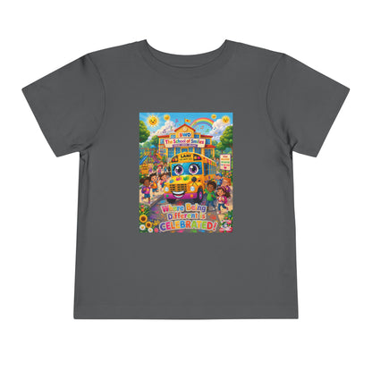 Lani™ Toddler Short Sleeve Tee – "Where Being Different is CELEBRATED!" Graphic Shirt
