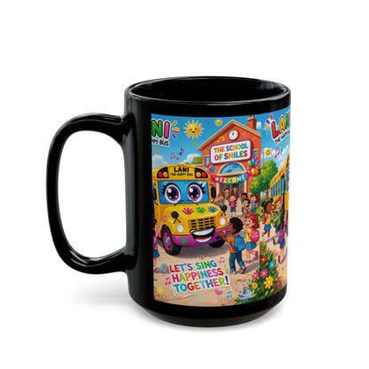 Lani™ Black Mug (11oz & 15oz) – "Let's Sing Happiness Together!" Graphic