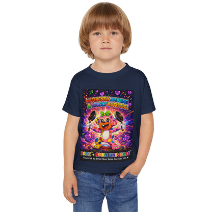 Panz™ Heavy Cotton™ Toddler T-Shirt – "Differently Amazing & Loudly Autistic!" Graphic | Smile Universe Collection