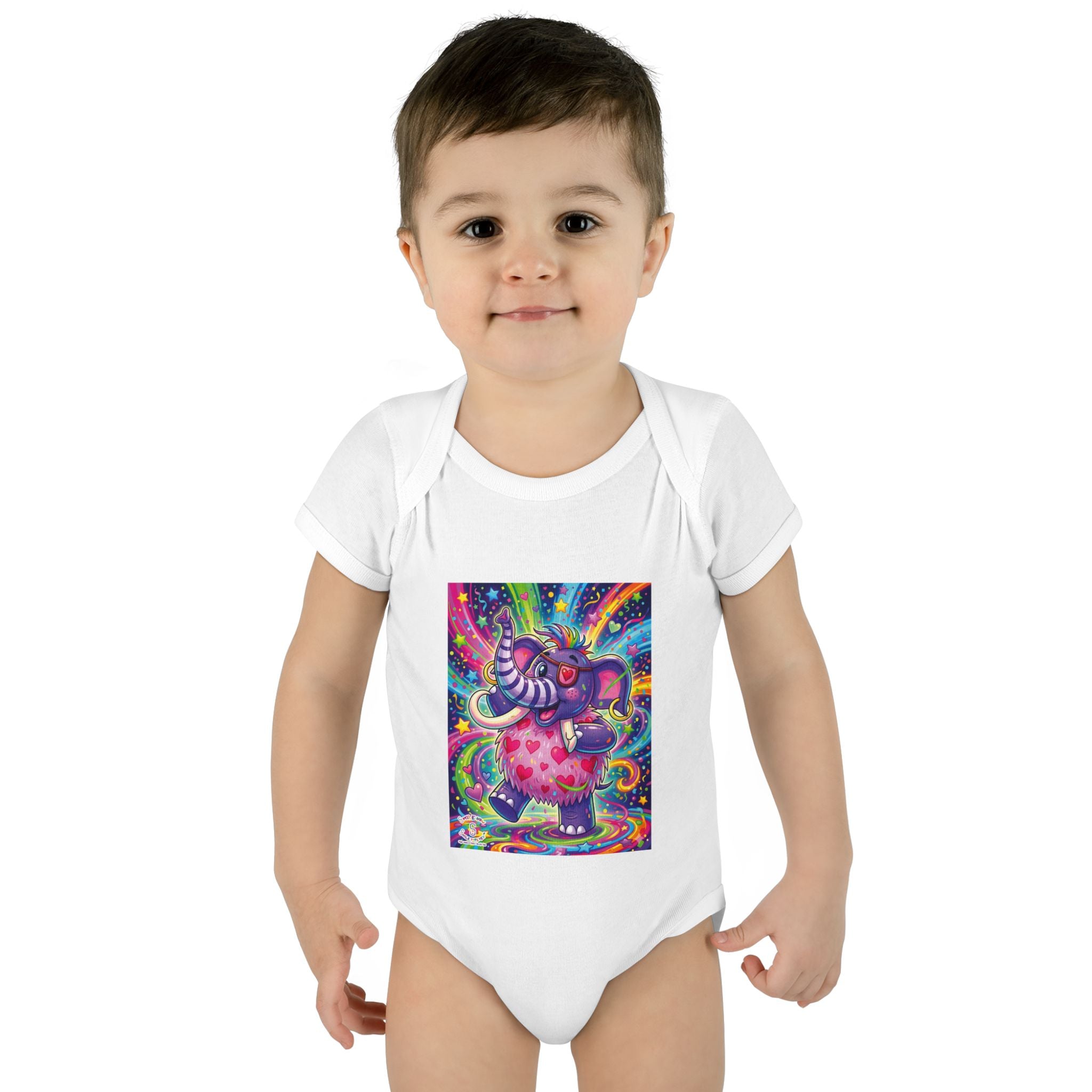 Piklez™ Infant Baby Rib Bodysuit – "Born to Celebrate!" Graphic | Smile Universe Collection