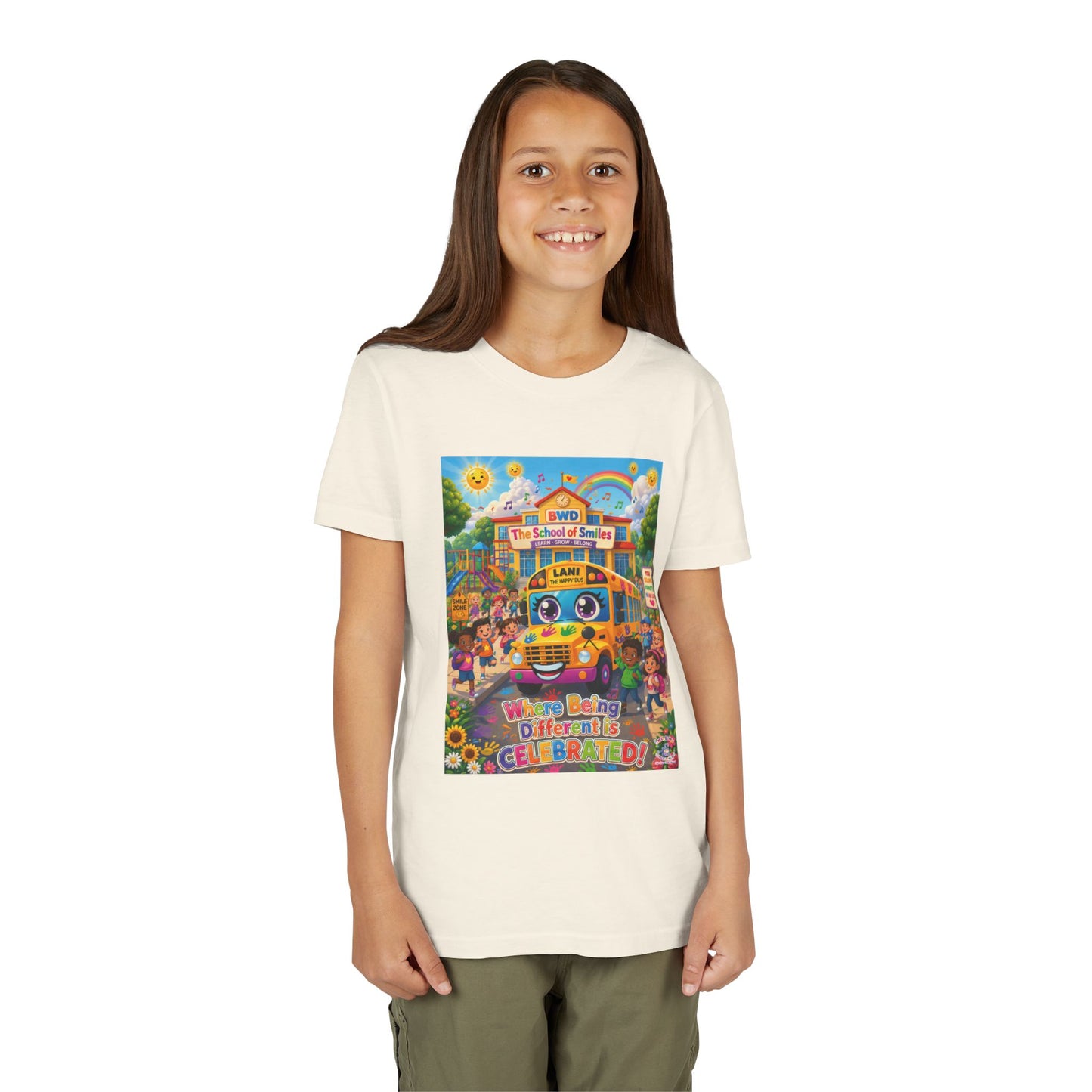 Lani™ Youth Short Sleeve Tee – "Where Being Different is CELEBRATED!" Graphic Shirt