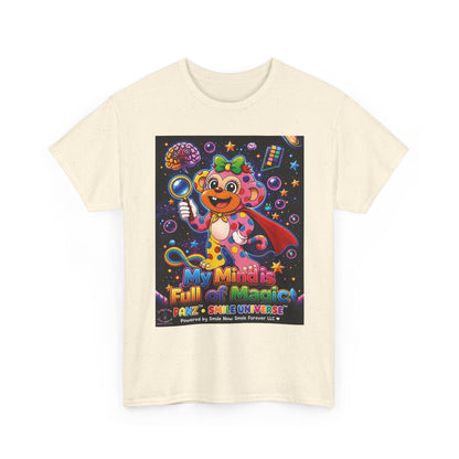 Panz™ Unisex Heavy Cotton™ Tee – "My Mind is Full of Magic" Graphic | Smile Universe Collection