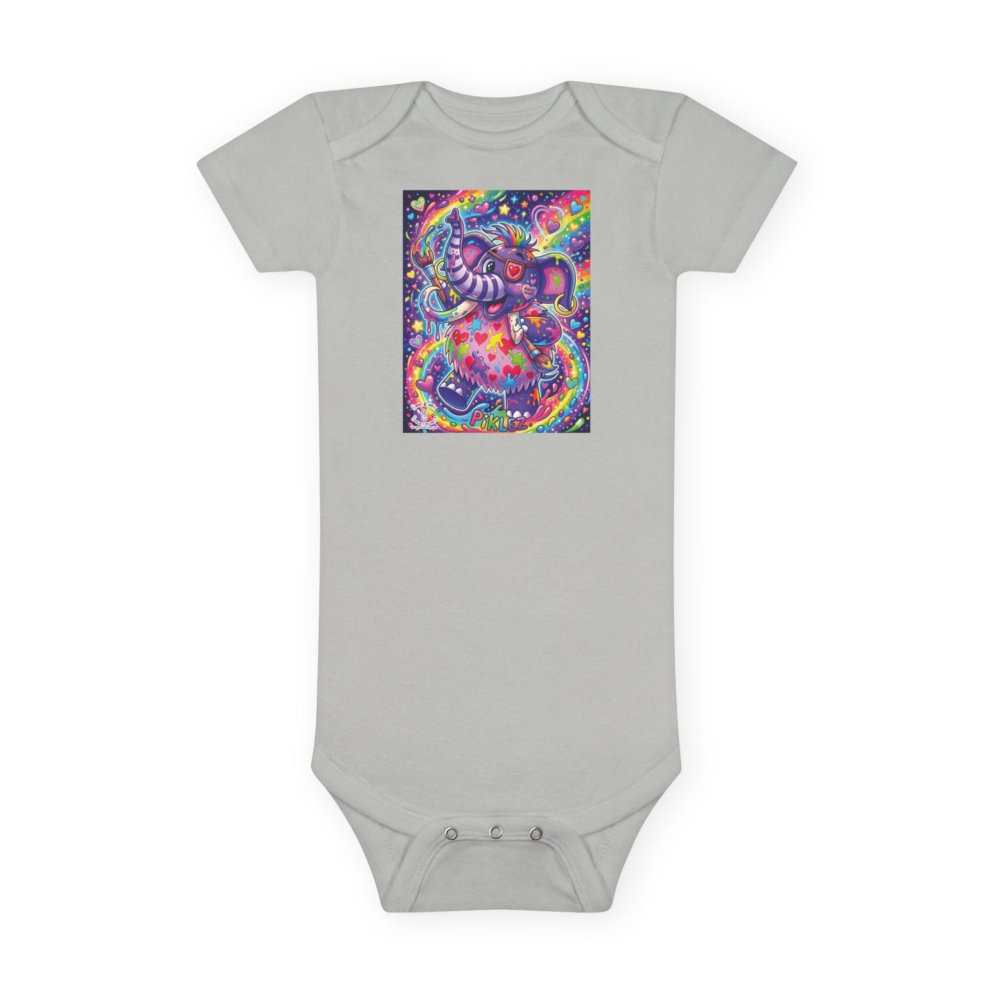 Piklez™ Baby Short Sleeve Onesie® – "Magic Paint!" Graphic | Smile Universe Collection