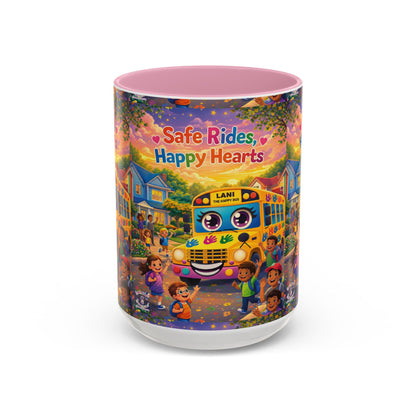 Lani™ Colorful Mug (11oz & 15oz) – "Safe Rides, Happy Hearts" Graphic