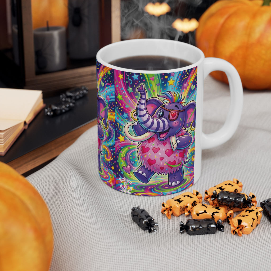 Piklez™ 11oz Ceramic Mug – "Born to Celebrate!" Graphic | Smile Universe Collection