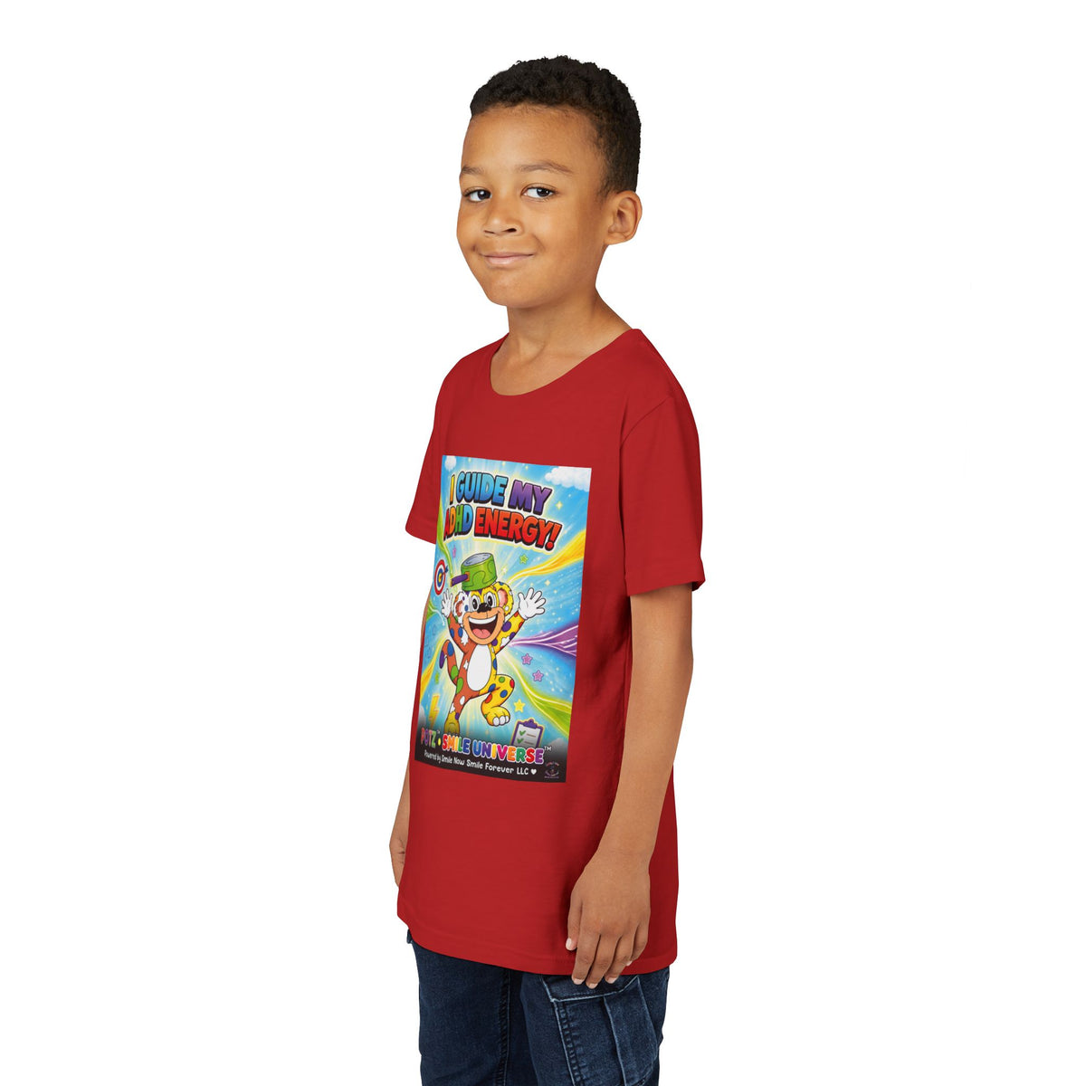 Potz™ Youth Short Sleeve Tee – "I Guide My ADHD Energy!" Graphic Tee | Smile Universe Collection