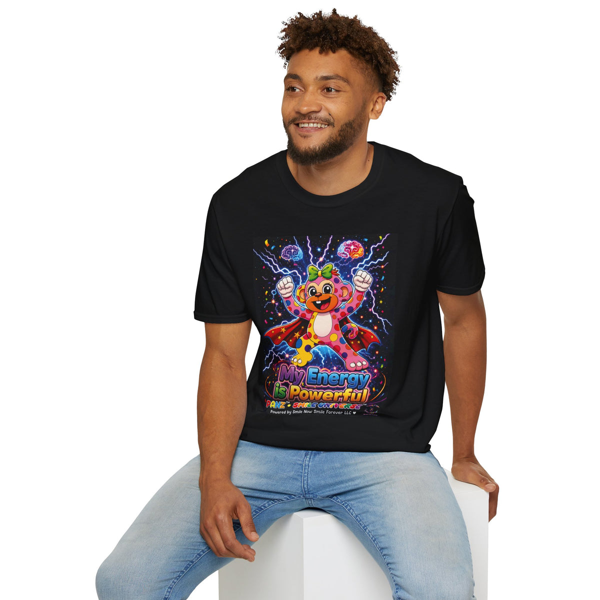 Panz™ Unisex Softstyle T-Shirt  for Adult– "My Energy is Powerful" Graphic Tee | Smile Universe Collection