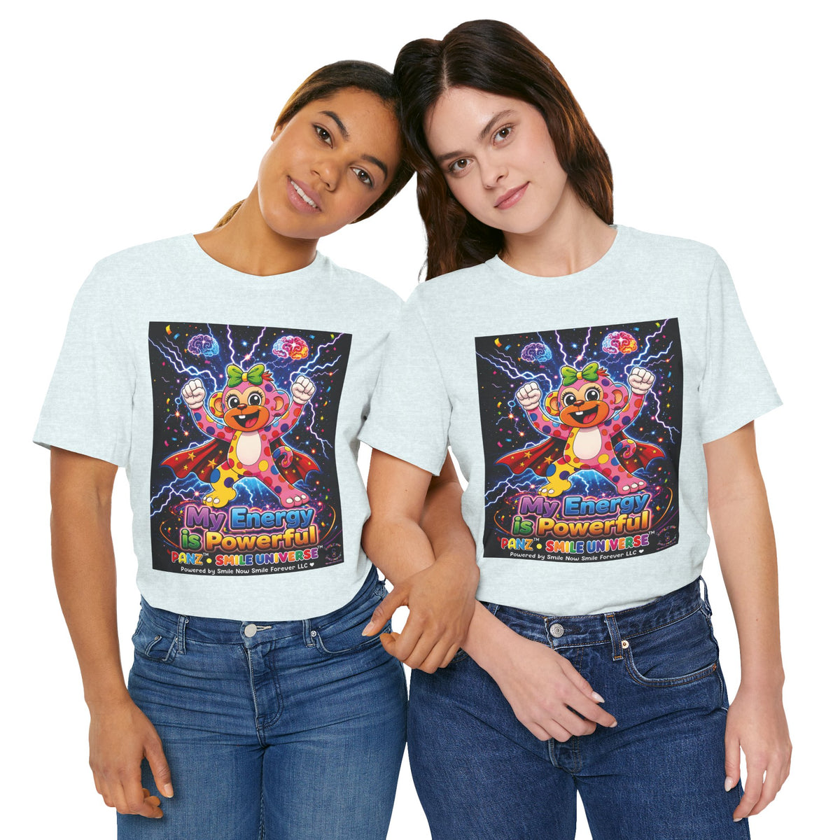 Panz™ Unisex Jersey Short Sleeve Tee For Adult– "My Energy is Powerful" Graphic Tee | Smile Universe Collection