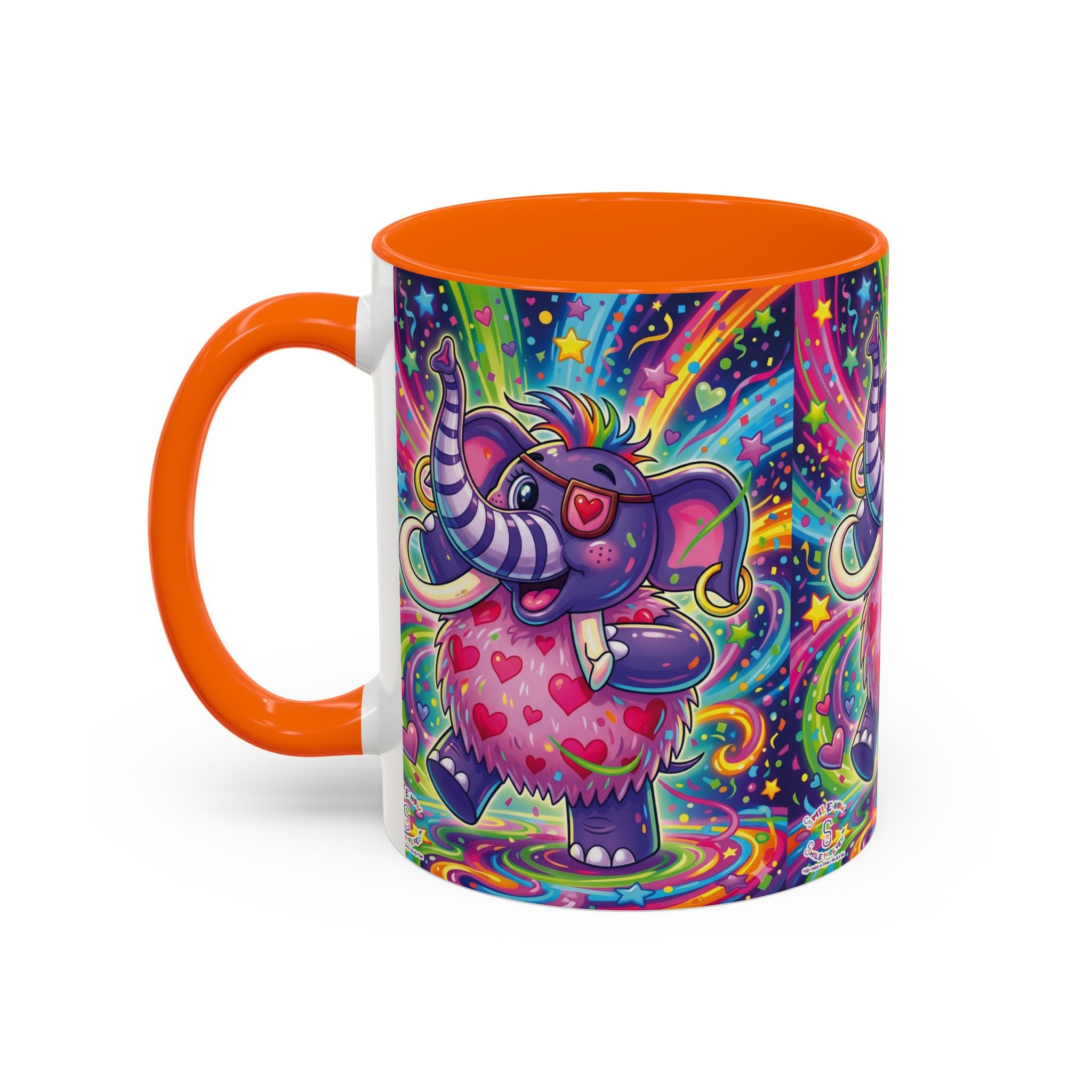 Piklez™ 11oz, 15oz Accent Coffee Mug – "Born to Celebrate!" Graphic | Smile Universe Collection