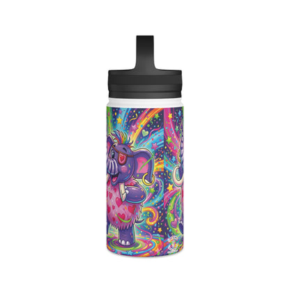 Piklez™ Stainless Steel Water Bottle with Handle Lid – "Born to Celebrate!" Graphic | Smile Universe Collection
