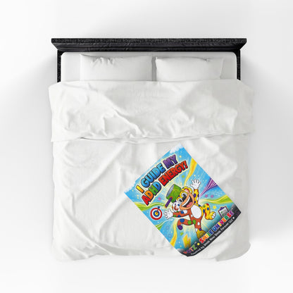 Potz™ Velveteen Plush Blanket – "I Guide My ADHD Energy!" Graphic Throw | Smile Universe Collection