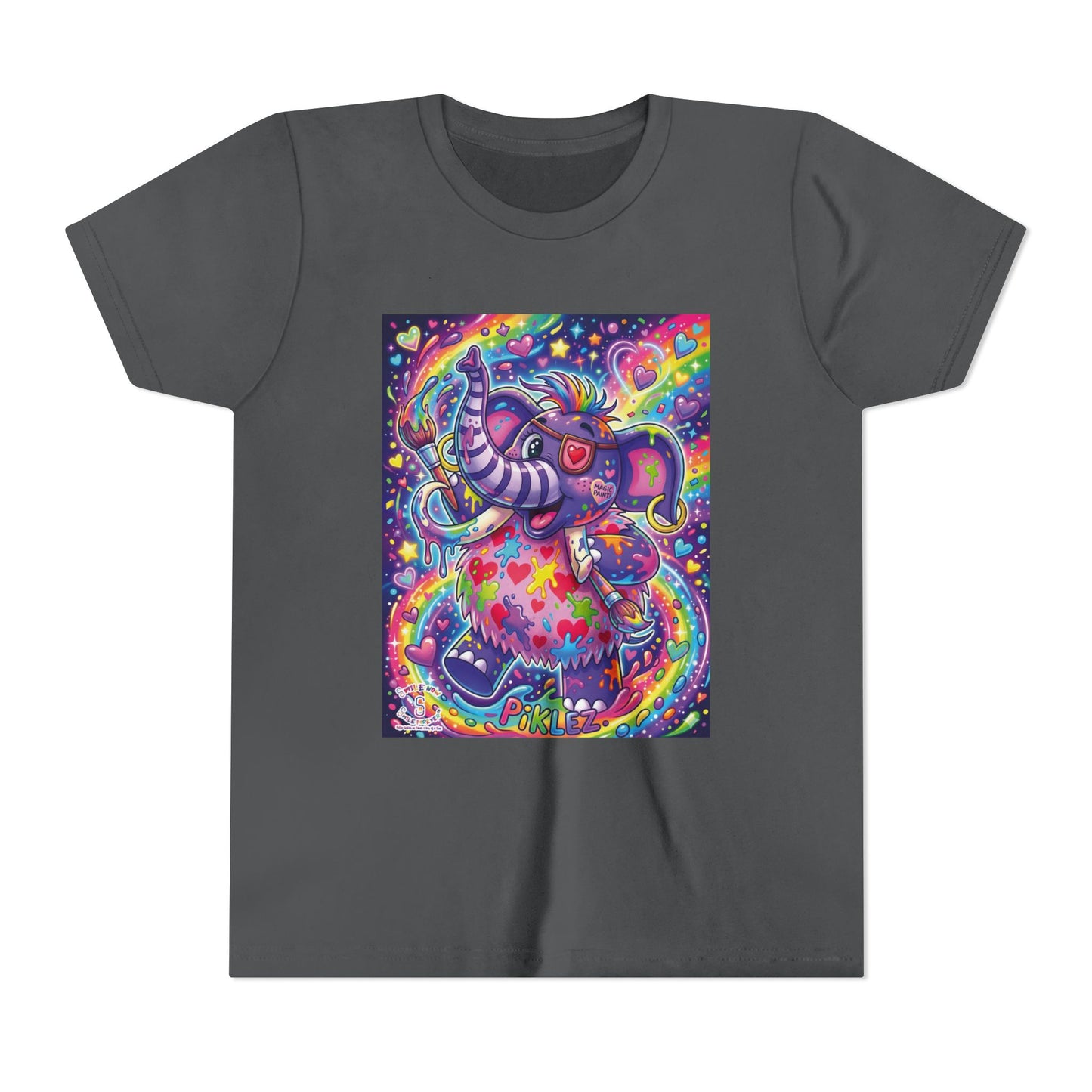 Piklez™ Youth Short Sleeve Tee – "Magic Paint!" Graphic Shirt | Smile Universe Collection