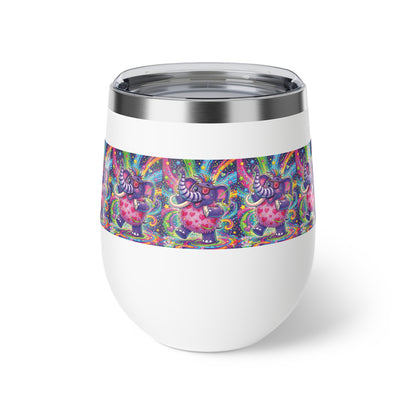 Piklez™ 12oz Copper Vacuum Insulated Cup – "Born to Celebrate!" Graphic | Smile Universe Collection