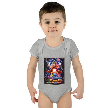 Panz™ Infant Baby Rib Bodysuit – "My Energy is Powerful" Graphic Onesie | Smile Universe Collection