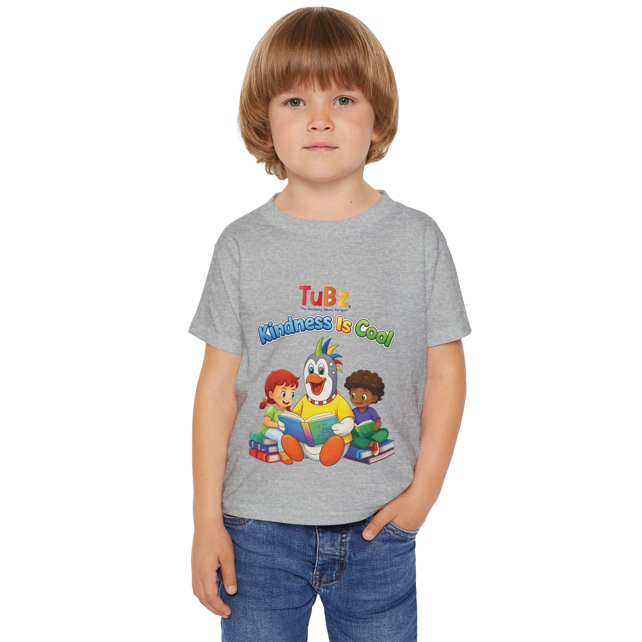 TuBz™ "Kindness Is Cool" Kids T-Shirt - Positive Message Graphic Tee | Smile Universe TuBz4Kidz
