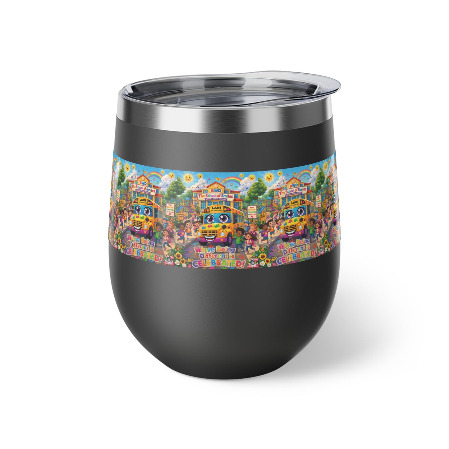 Lani™ 12oz Copper Vacuum Insulated Cup – "Where Being Different is CELEBRATED!" Graphic