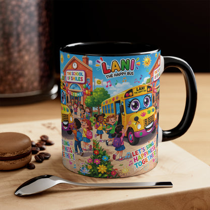 Lani™ Accent Mug – "Let's Sing Happiness Together!" Graphic