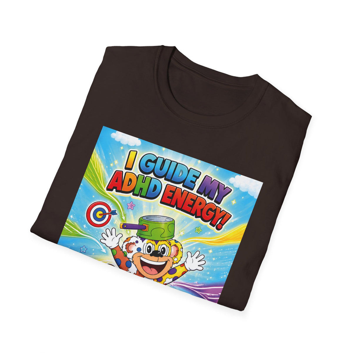 Potz™ Unisex Softstyle T-Shirt – "I Guide My ADHD Energy!" Graphic Tee | Smile Universe Collection
