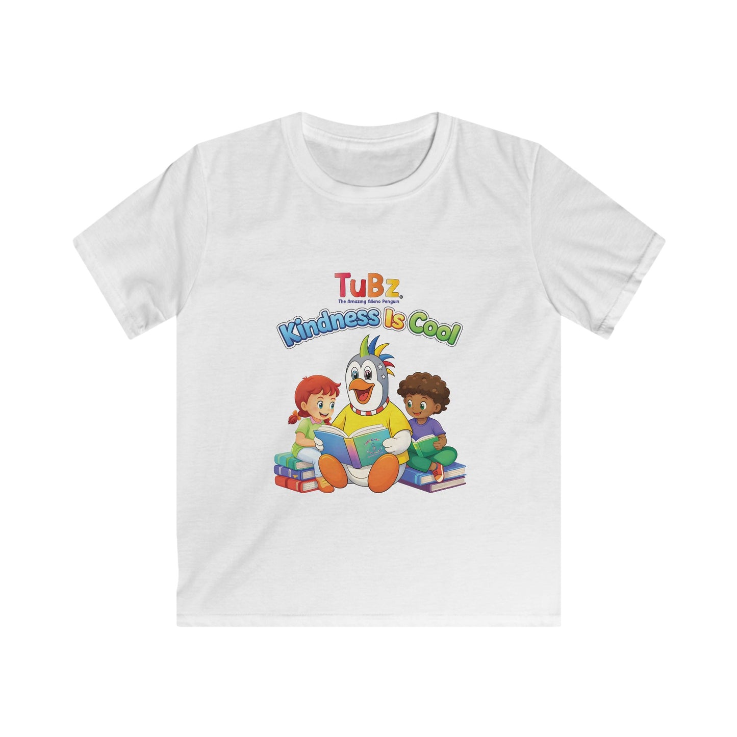 TuBz™ "Kindness Is Cool" Kids T-Shirt - Positive Message Graphic Tee | Smile Universe TuBz4Kidz