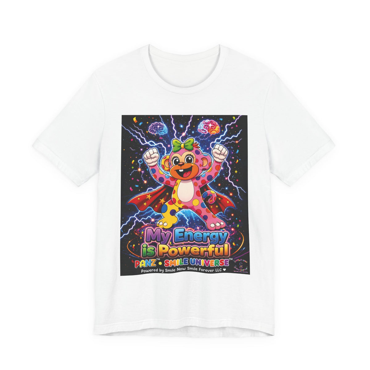 Panz™ Unisex Jersey Short Sleeve Tee For Adult– "My Energy is Powerful" Graphic Tee | Smile Universe Collection