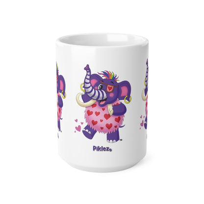 Piklez™ 11oz, 15oz Ceramic Coffee Cup – "Full of Love!" Graphic | Smile Universe Collection