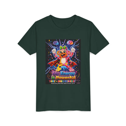Panz™ Youth Short Sleeve Tee – "My Energy is Powerful" Graphic Tee | Smile Universe Collection