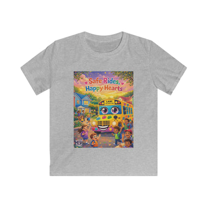 Lani™ Kids Softstyle Tee – "Safe Rides, Happy Hearts" Graphic