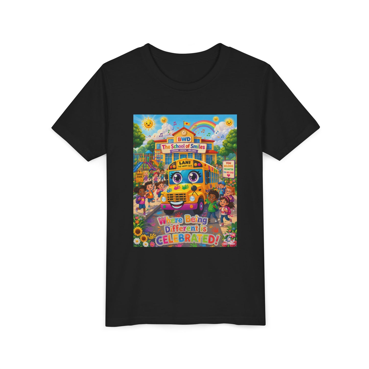 Lani™ Youth Short Sleeve Tee – "Where Being Different is CELEBRATED!" Graphic Shirt