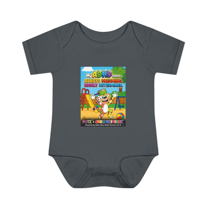 Potz™ Infant Baby Rib Bodysuit – "My ADHD Means Always Dreaming, Highly Determined" Graphic Onesie | Smile Universe Collection