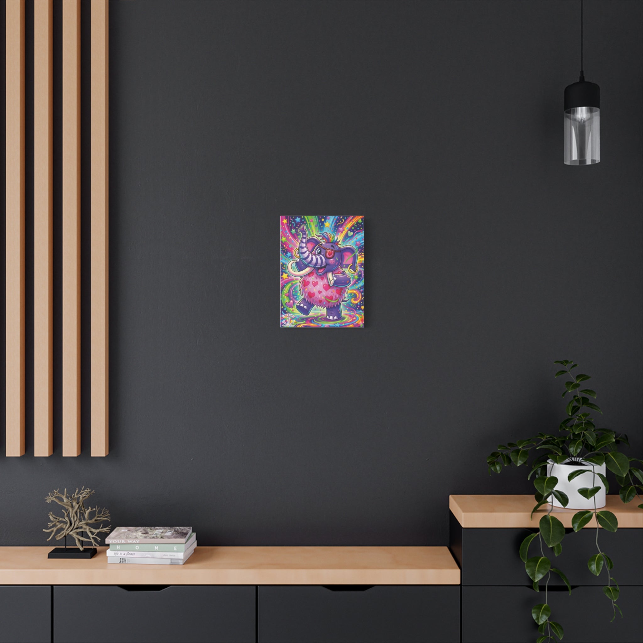 Piklez™ Matte Canvas, Stretched 1.25" – "Born to Celebrate!" Graphic Wall Art | Smile Universe Collection