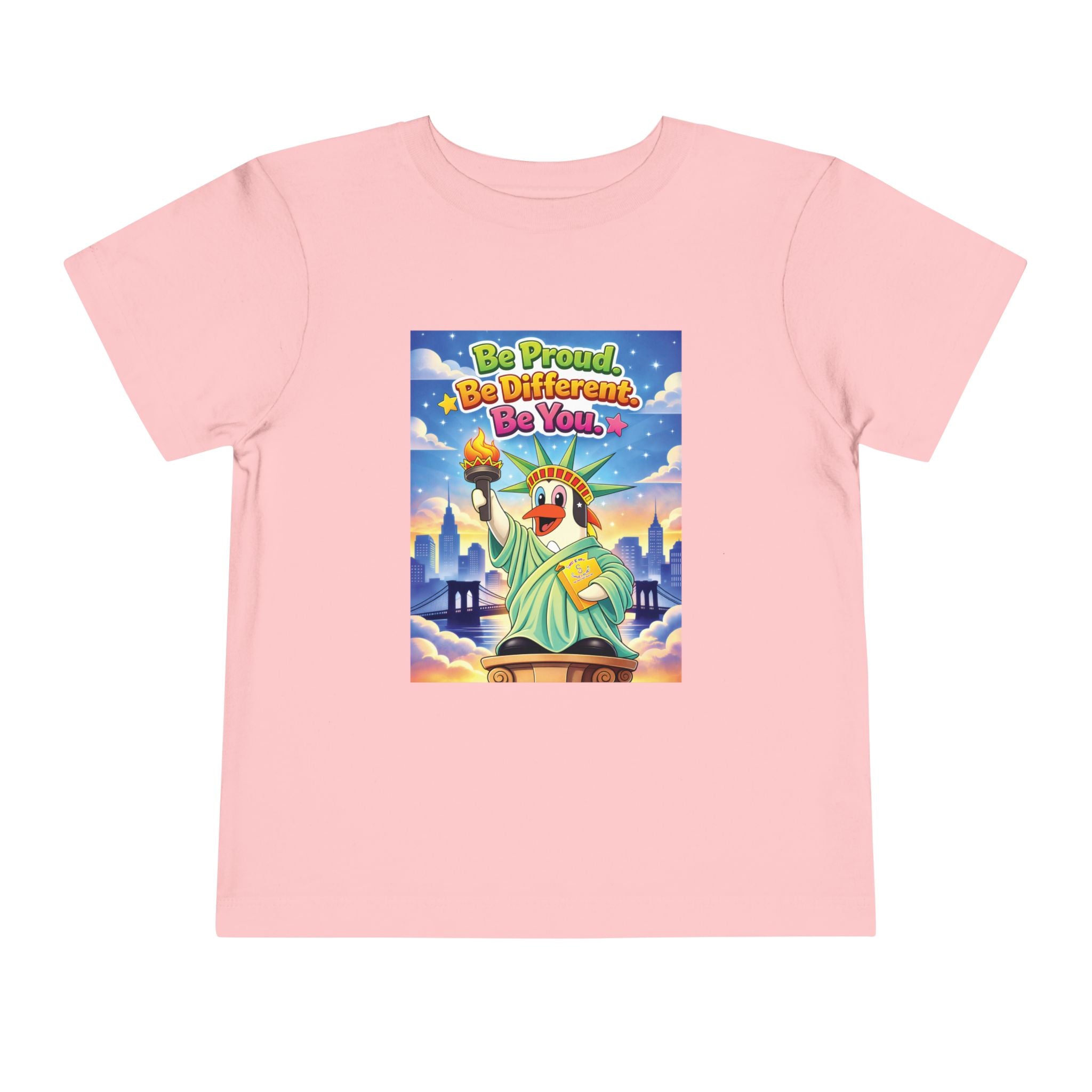 TuBz™ "Be Proud. Be Different. Be You." Toddler T- Shirt - Inspirational Kids Tee