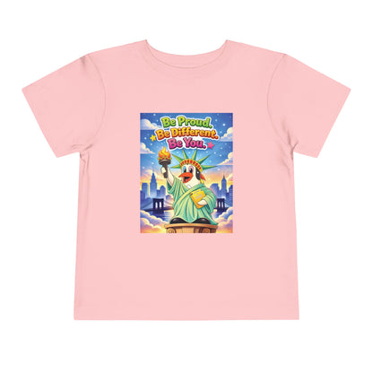 TuBz™ "Be Proud. Be Different. Be You." Toddler T- Shirt - Inspirational Kids Tee