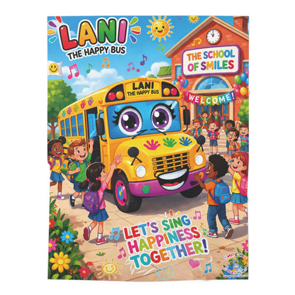 Lani™ Baby Swaddle Blanket – "Let's Sing Happiness Together!" Graphic