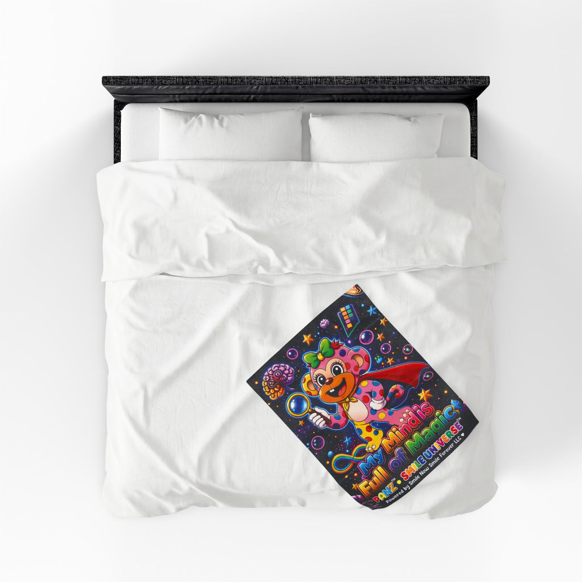 Panz™ Velveteen Plush Blanket – "My Mind is Full of Magic" Graphic | Smile Universe Collection
