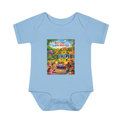 Lani™ Infant Baby Rib Bodysuit – "Adventure Starts With Us!" Graphic