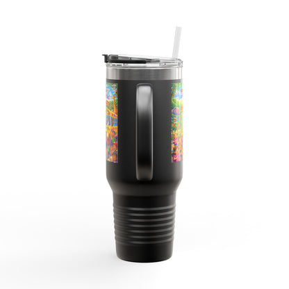 Lani™ 40oz Insulated Travel Mug – "Adventure Starts With Us!" Graphic