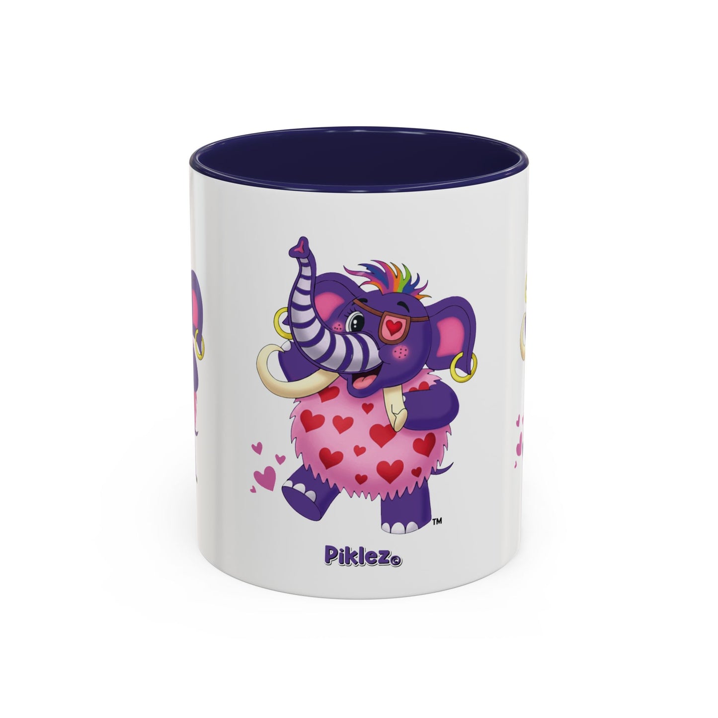 Piklez™ Accent Coffee Mug (11oz & 15oz) – "Full of Love!" Graphic | Smile Universe Collection