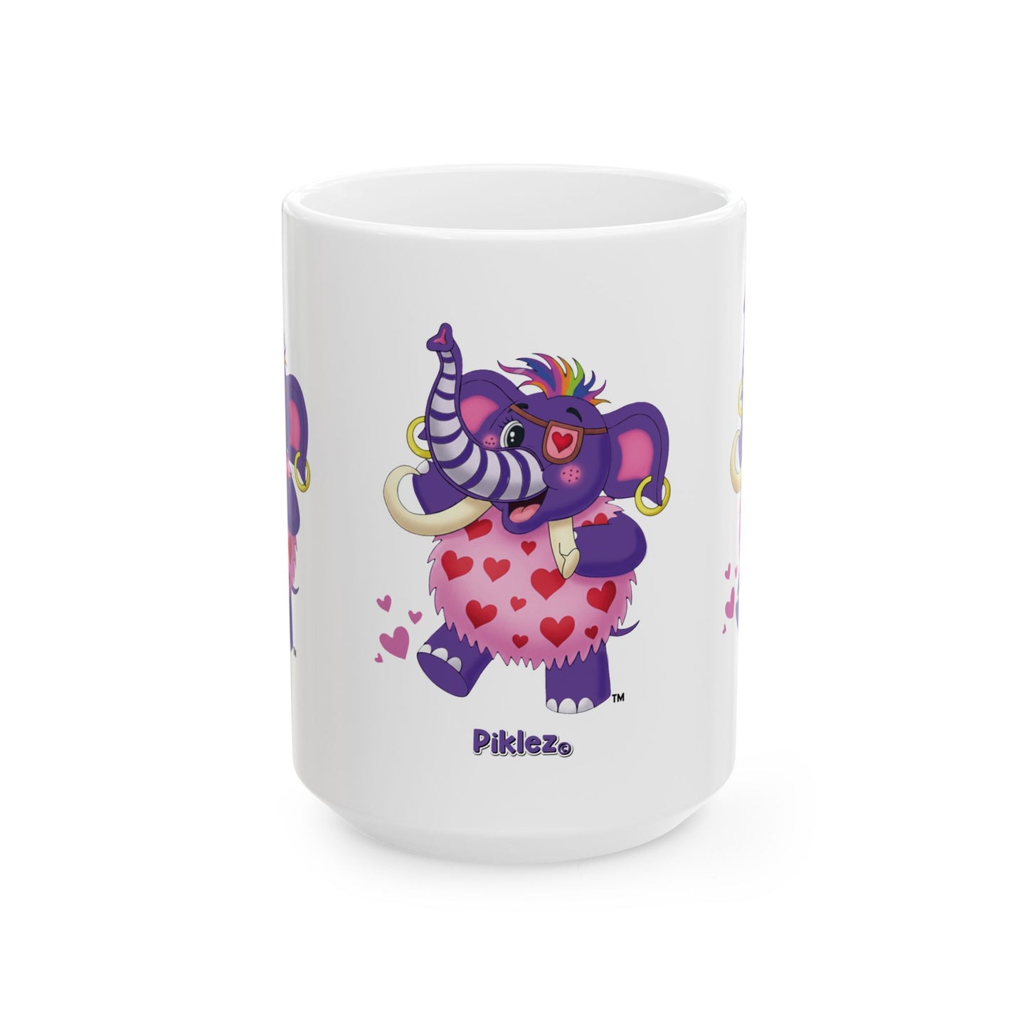 Piklez™ Ceramic Mug (11oz & 15oz) – "Full of Love!" Graphic | Smile Universe Collection