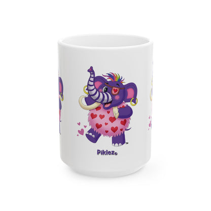 Piklez™ Ceramic Mug (11oz & 15oz) – "Full of Love!" Graphic | Smile Universe Collection