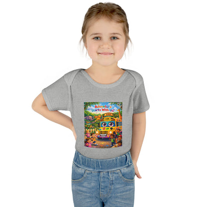 Lani™ Infant Baby Rib Bodysuit – "Adventure Starts With Us!" Graphic